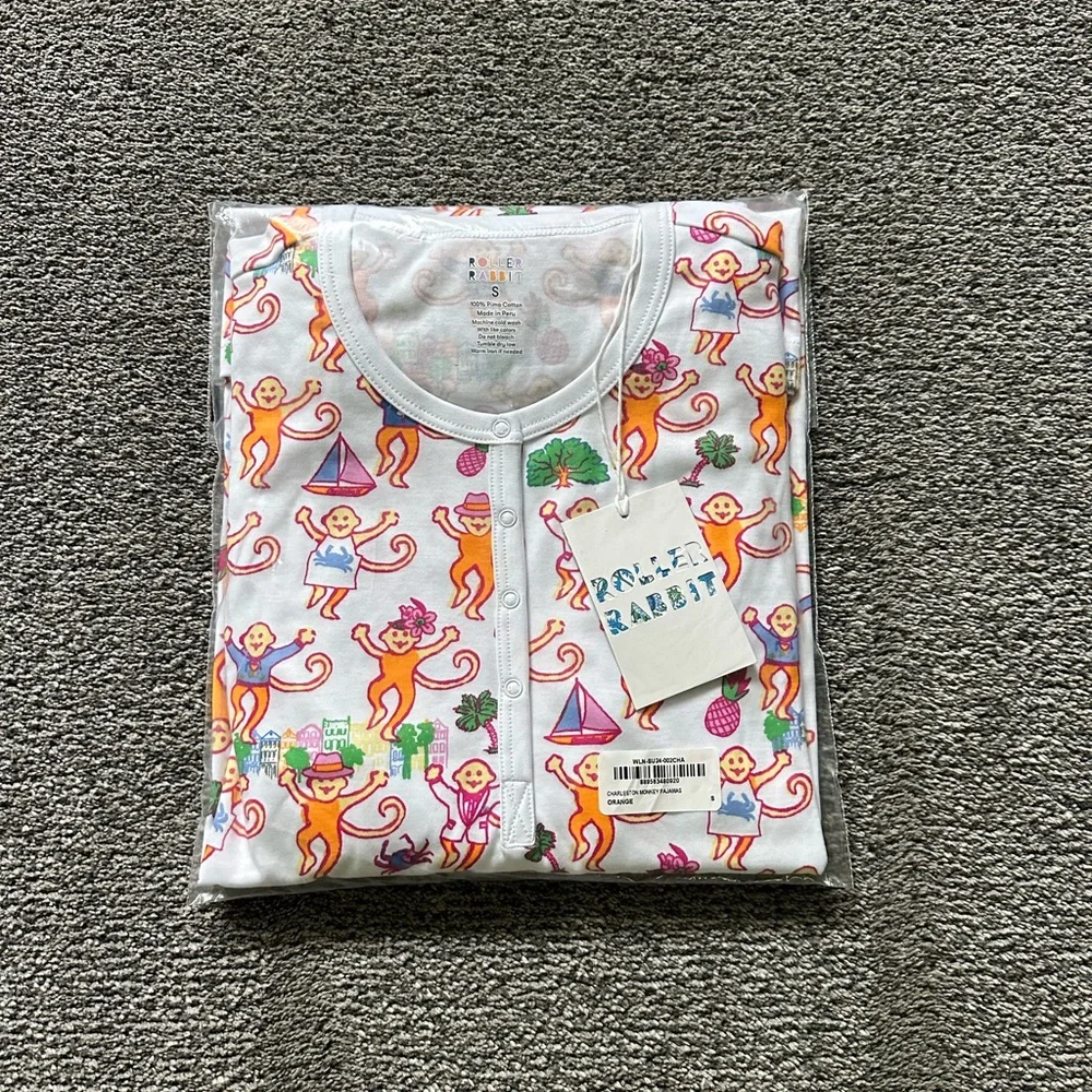 Roller Rabbit Charleston Monkey Pajamas - Picture 4 of 5